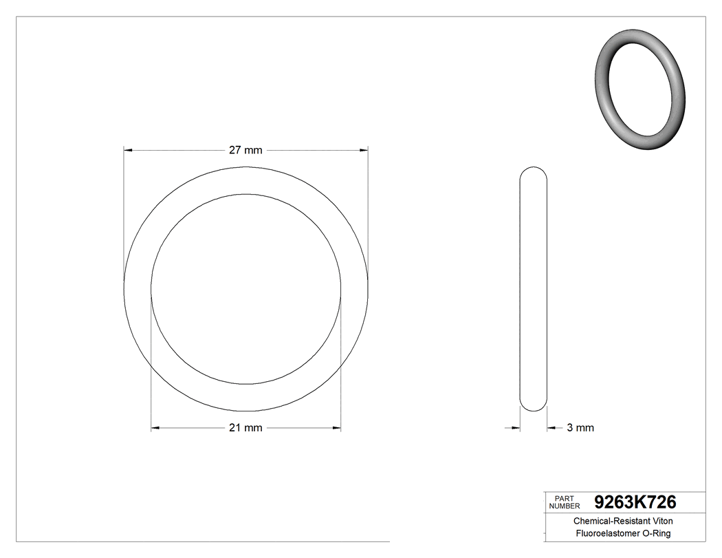 Technical drawing - 9263K726